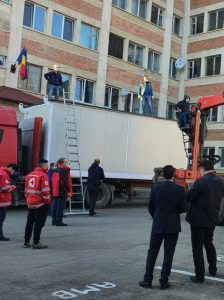 FOTO / Comunicat PSD: Container modular la Spitalul Nehoiu