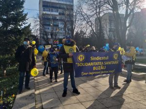 FOTO | Sindicaliștii din Sănătate, din nou în stradă. Ce a cerut joi ,,Solidaritatea Sanitară”