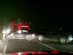 Doi răniți după un accident pe DN2E85 după o manevră periculoasă a unui șofer din Vadu Pașii
